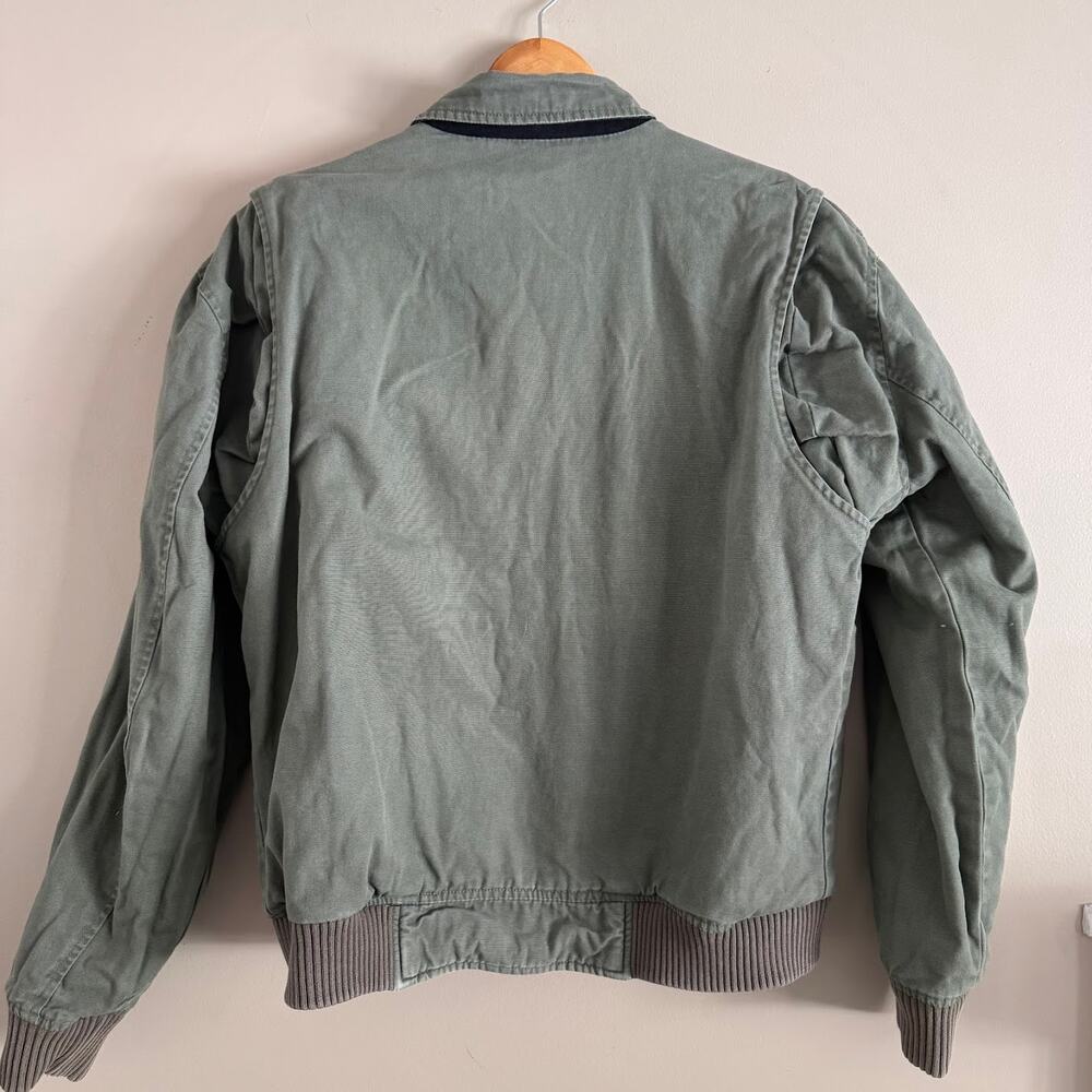 Harley Davidson Reversible Embroidered Canvas Bomber Jacket Black Size Medium - Picture 9 of 9